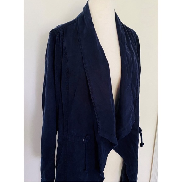 MAX Jeans Woman’s Drape Front Blue Tencel Lightweight Jacket. Medium - Picture 6 of 8